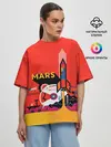 Женская футболка оверсайз / Марс