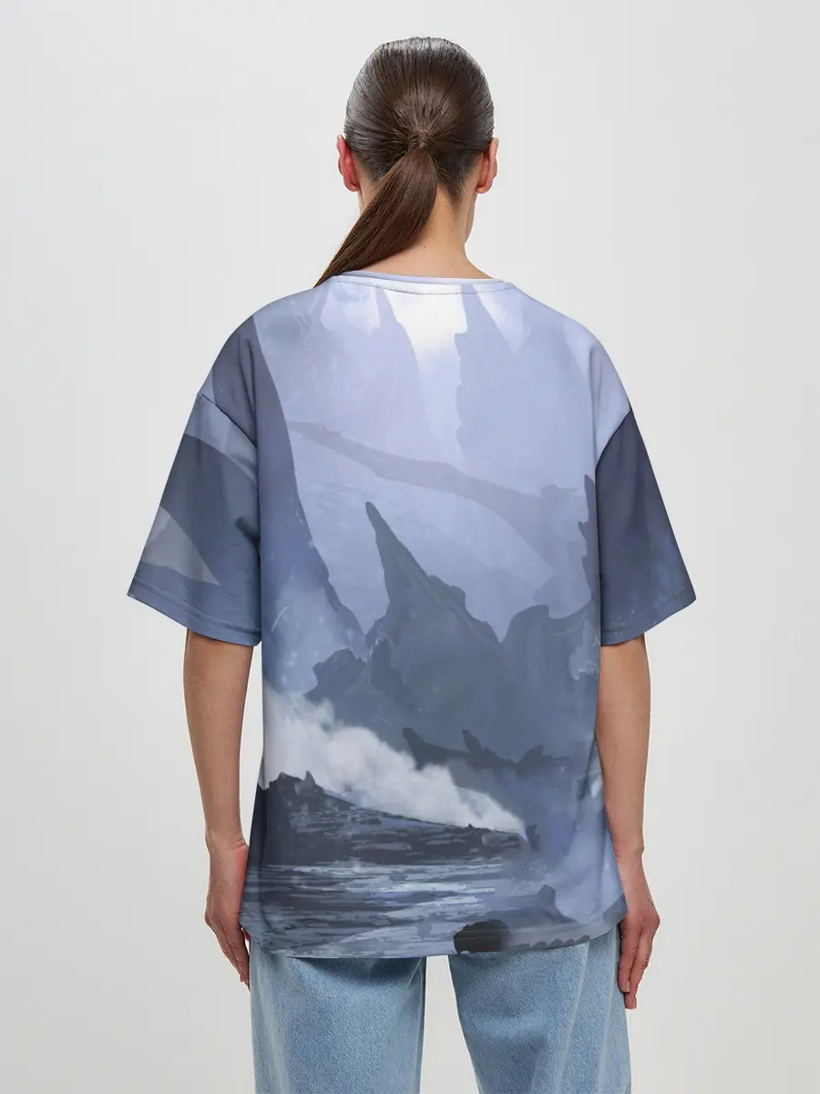 Женская футболка оверсайз / THE ELDER SCROLLS 5 SKYRIM