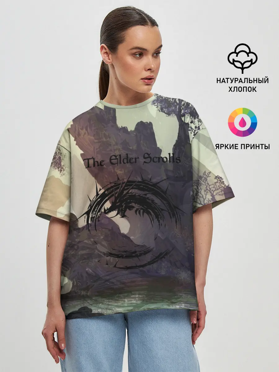 Женская футболка оверсайз / The Elder Scrolls