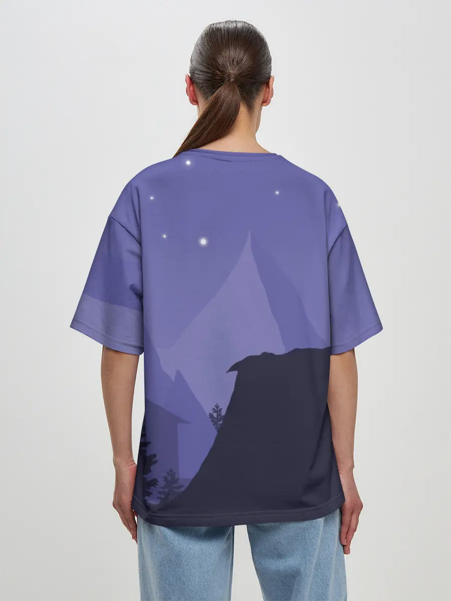 Женская футболка оверсайз / Ночной PUBG