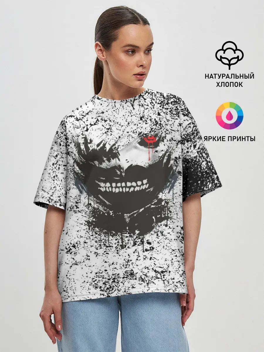 Женская футболка оверсайз / Kaneki Ken
