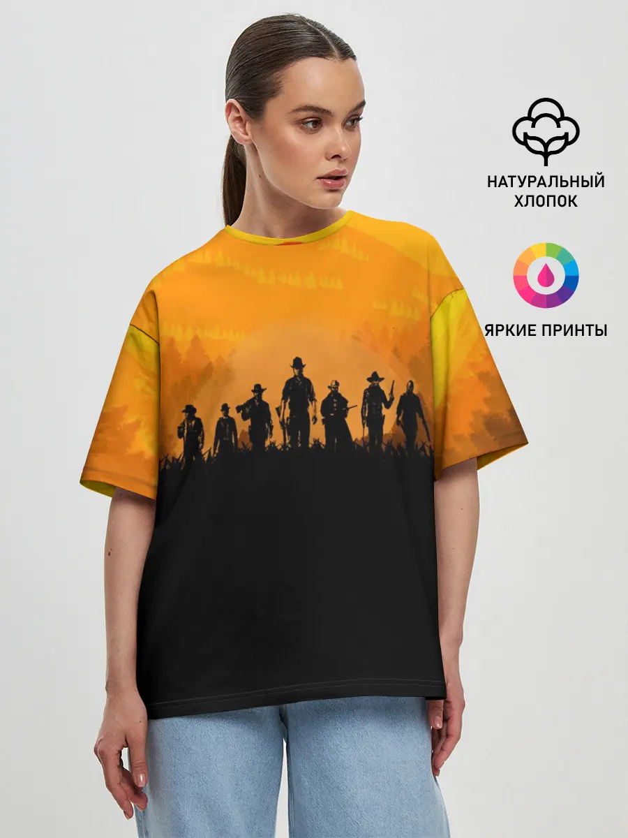 Женская футболка оверсайз / RED DEAD REDEMPTION