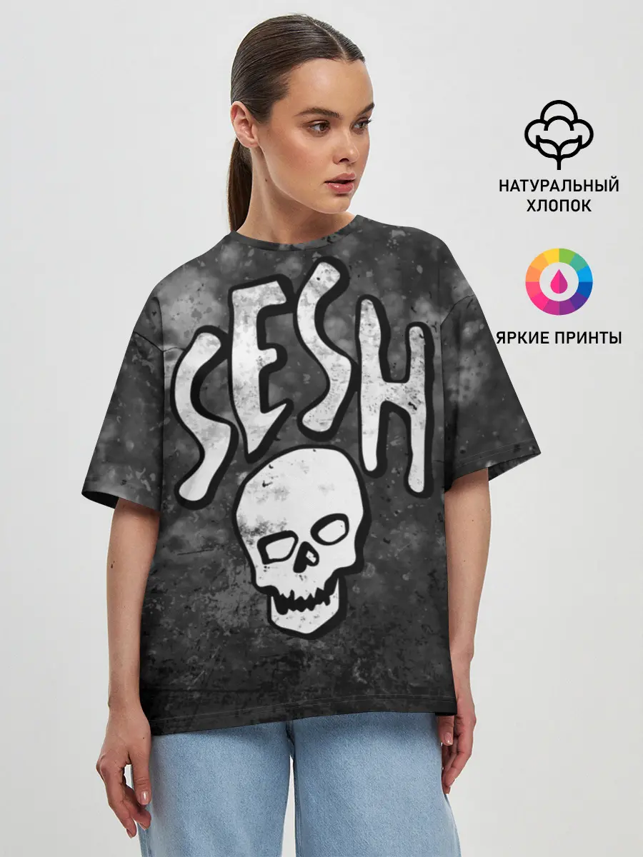 Женская футболка оверсайз / SESH Team