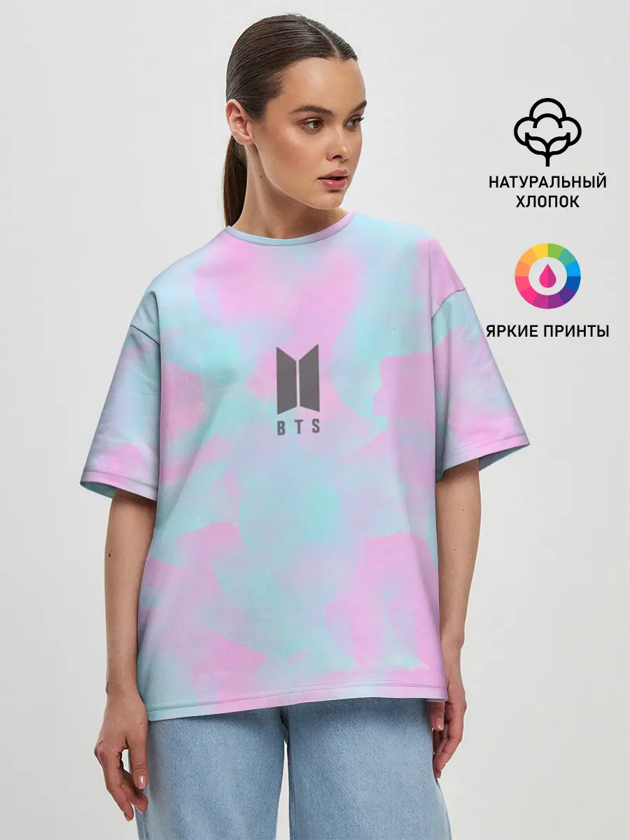 Женская футболка оверсайз / BTS