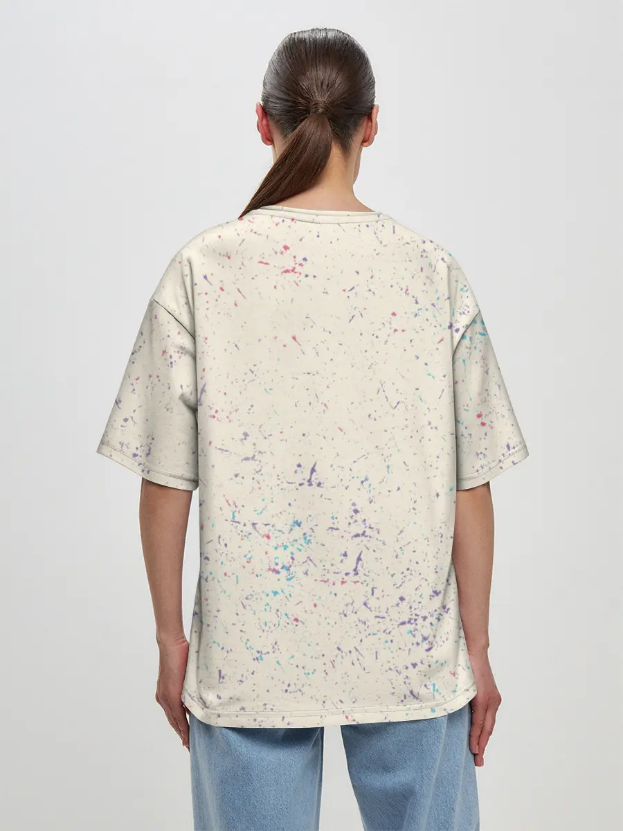 Женская футболка оверсайз / Никогда не сдавайся