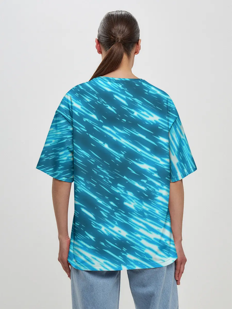 Женская футболка оверсайз / ЛЕДЯНОЙ ШТОРМ