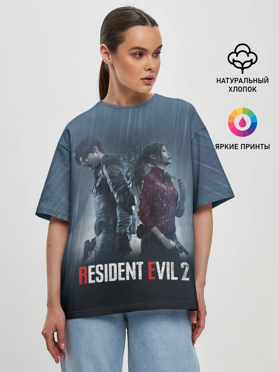 Женская футболка оверсайз / Resident Evil 2 Remake