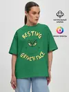 Женская футболка оверсайз / Resting Grinch Face