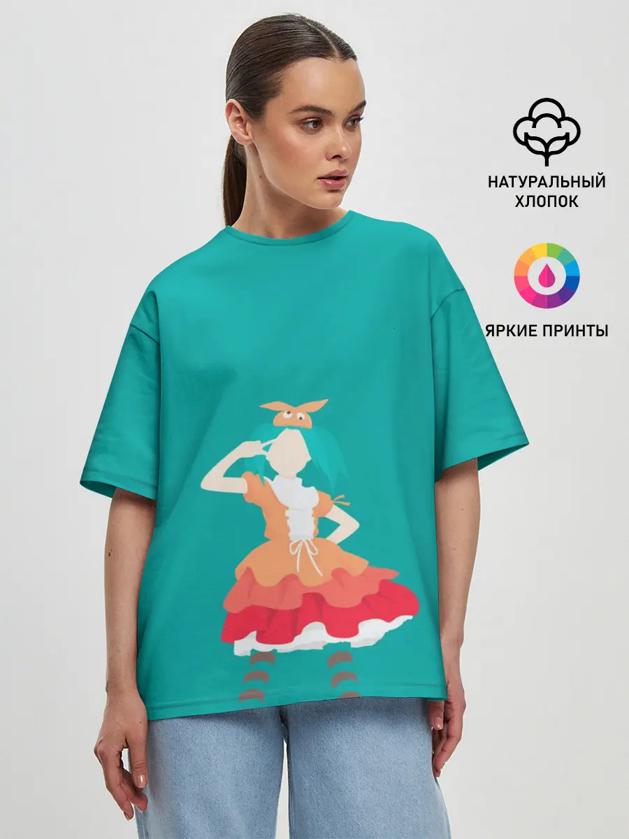 Женская футболка оверсайз / Monogatari Series