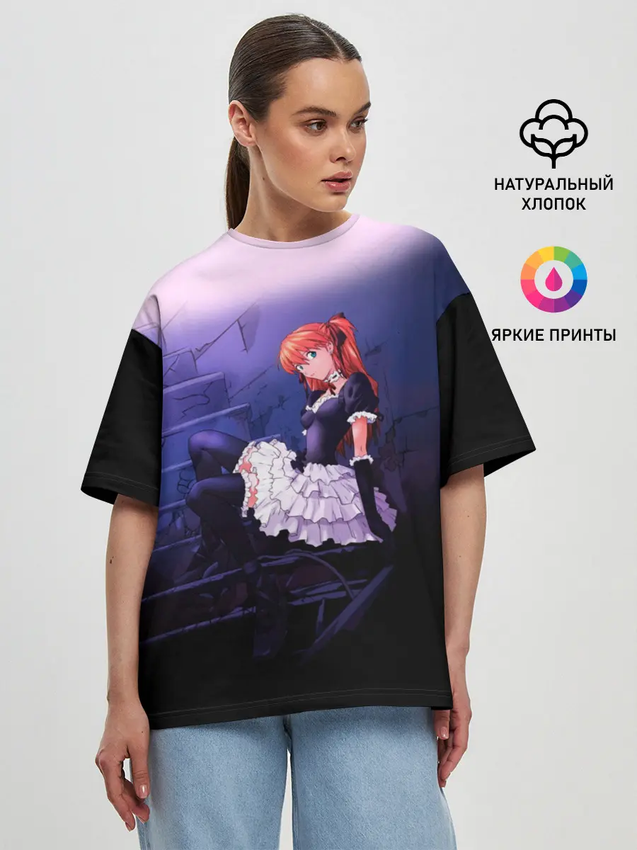 Женская футболка оверсайз / АСКА ЛЭНГЛИ горничная