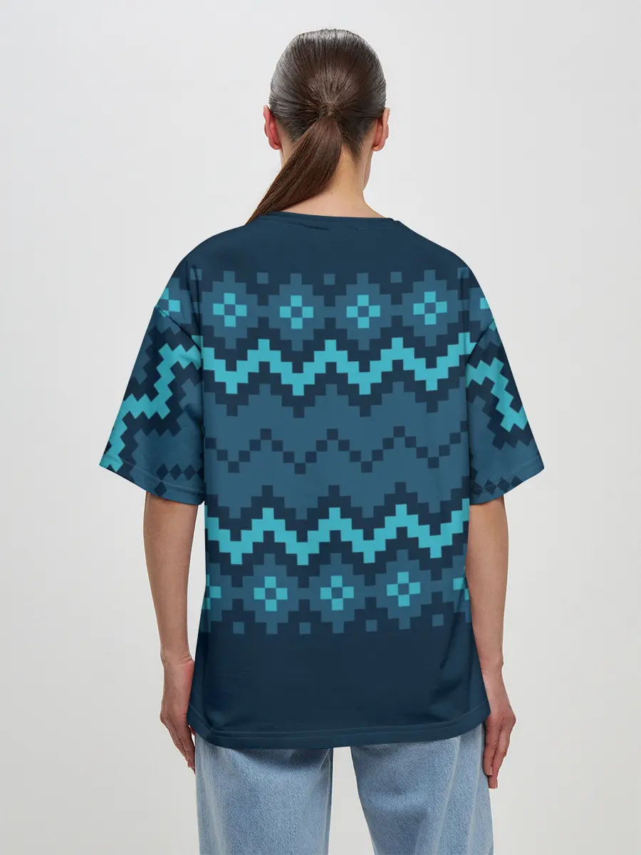 Женская футболка оверсайз / Марио Санта Клаус