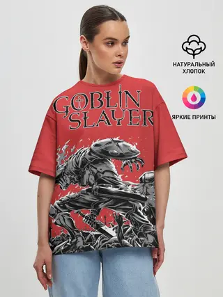 Женская футболка оверсайз / Убийца гоблинов и Жрица