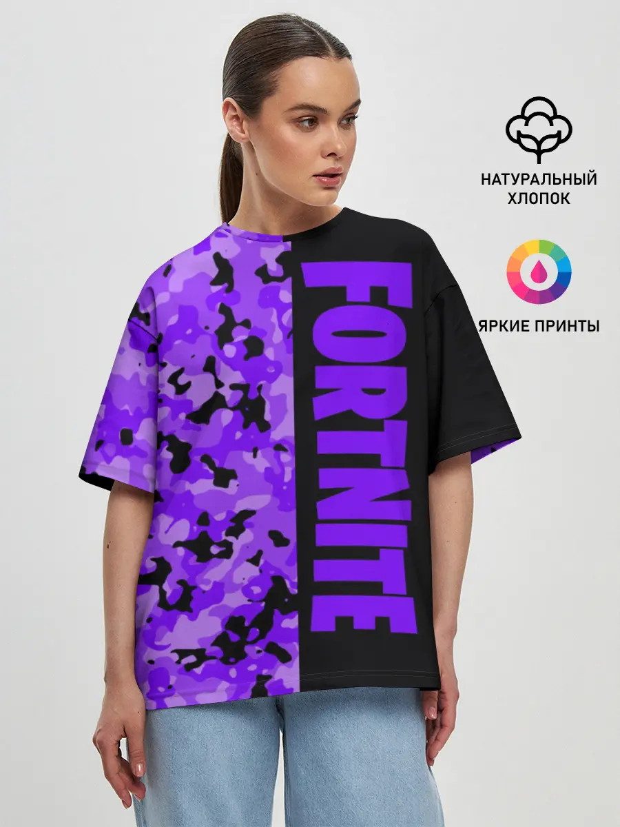 Женская футболка оверсайз / Fortnite