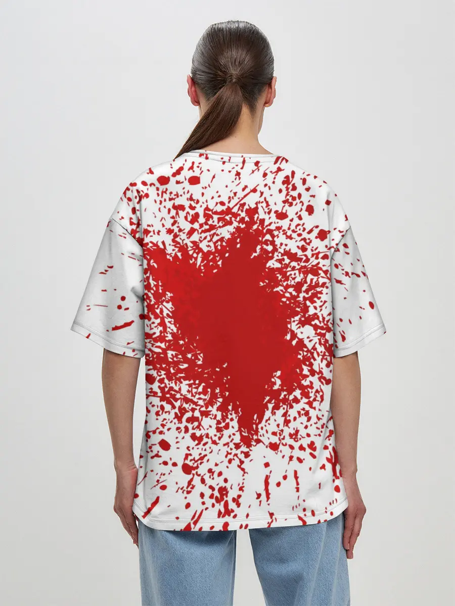 Женская футболка оверсайз / Goblin Slayer blood spots