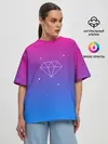 Женская футболка оверсайз / Diamond