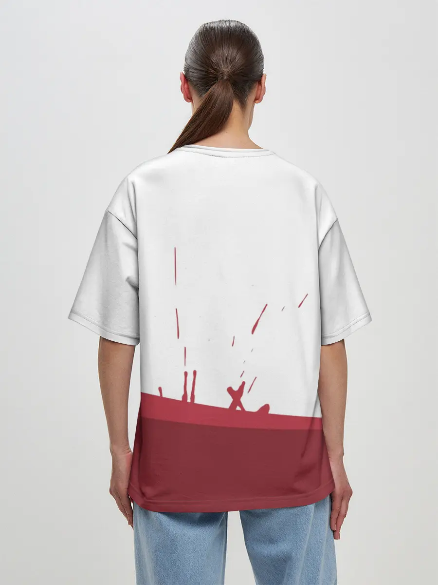 Женская футболка оверсайз / Боец Баки