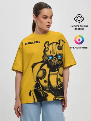 Женская футболка оверсайз / BUMBLEBEE