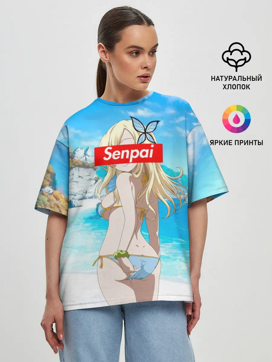 Женская футболка оверсайз / Anime
