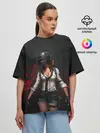 Женская футболка оверсайз / PUBG Girl