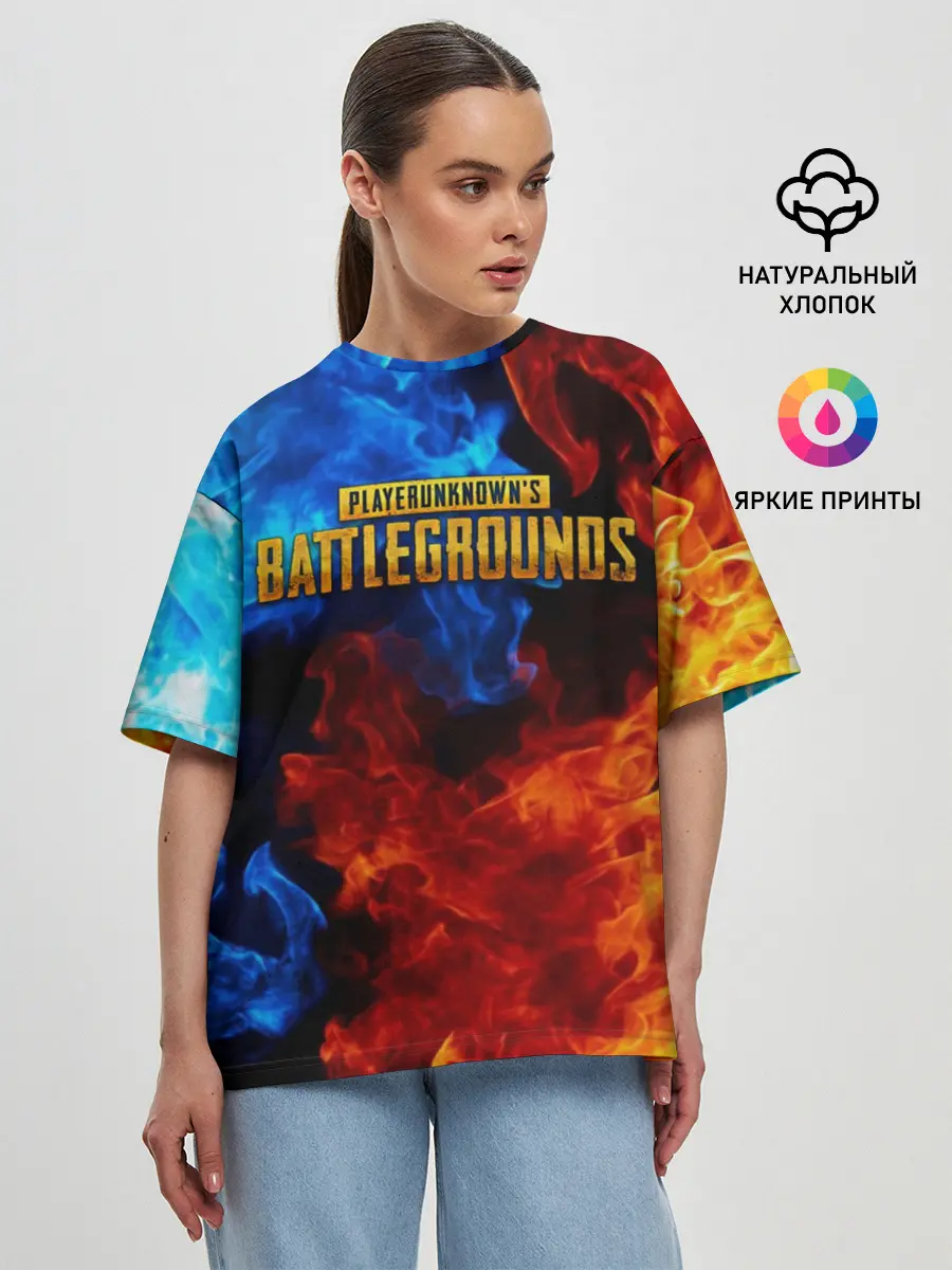 Женская футболка оверсайз / PUBG
