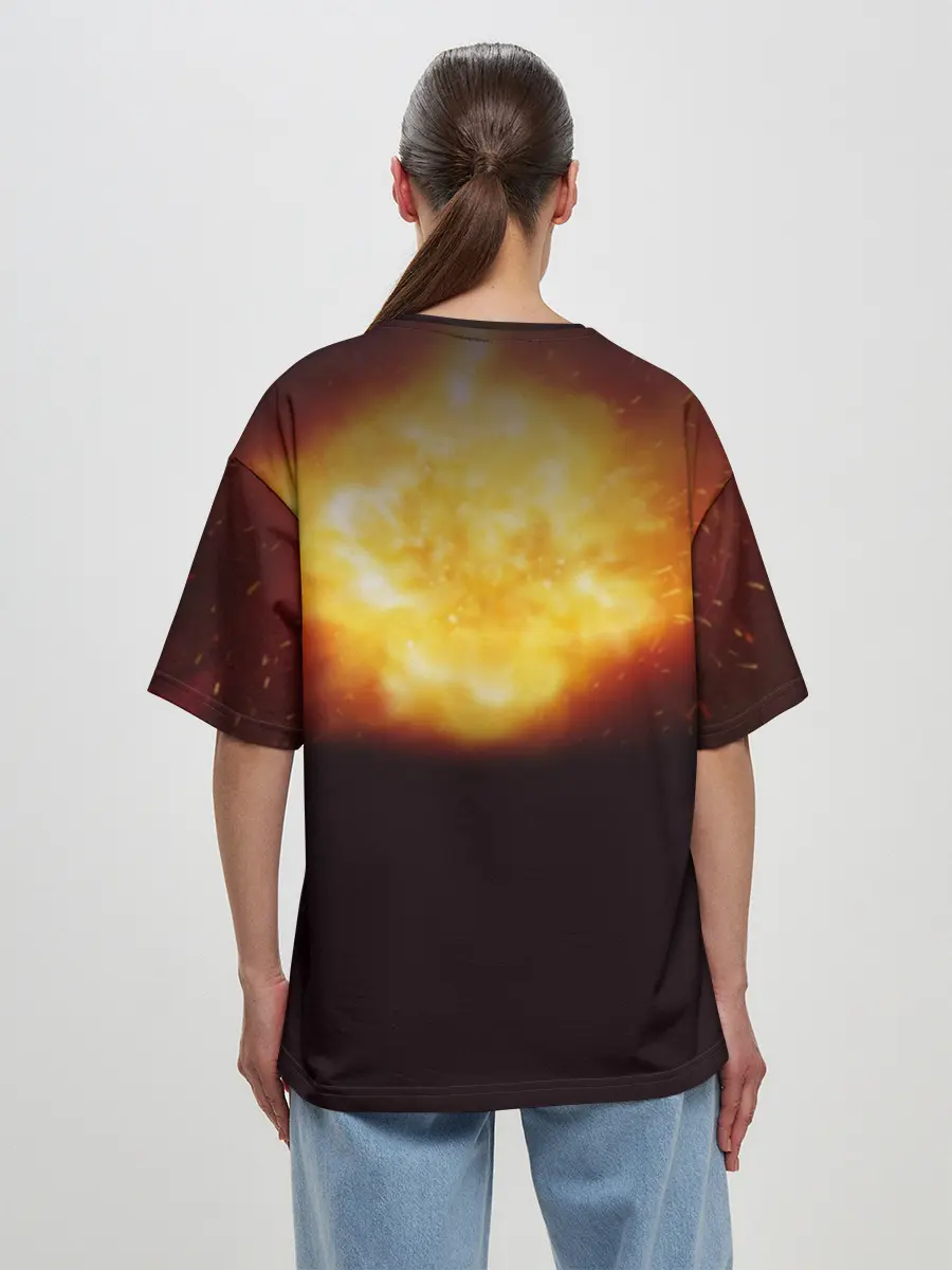 Женская футболка оверсайз / Демон-Всадник