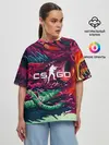 Женская футболка оверсайз / CS GO hyper beast skin