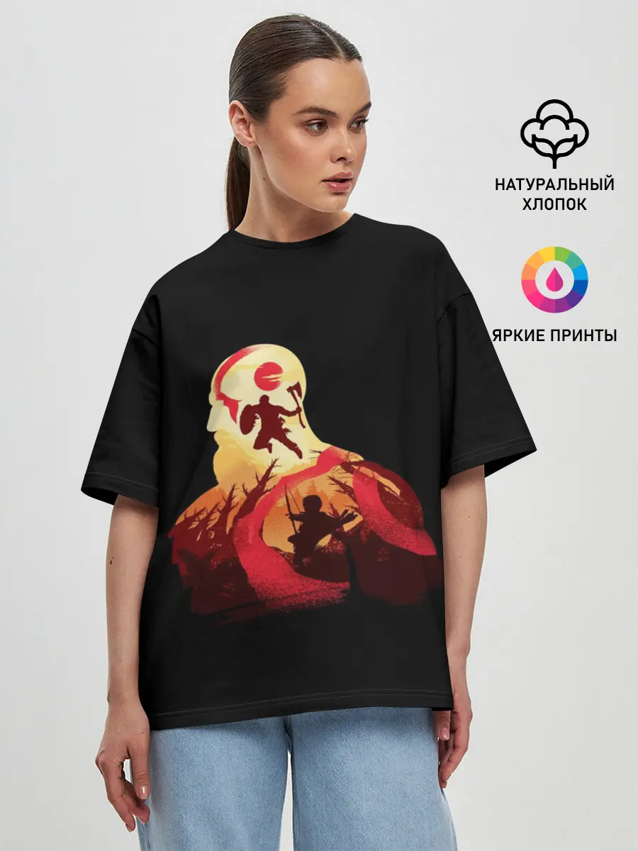 Женская футболка оверсайз / God of War