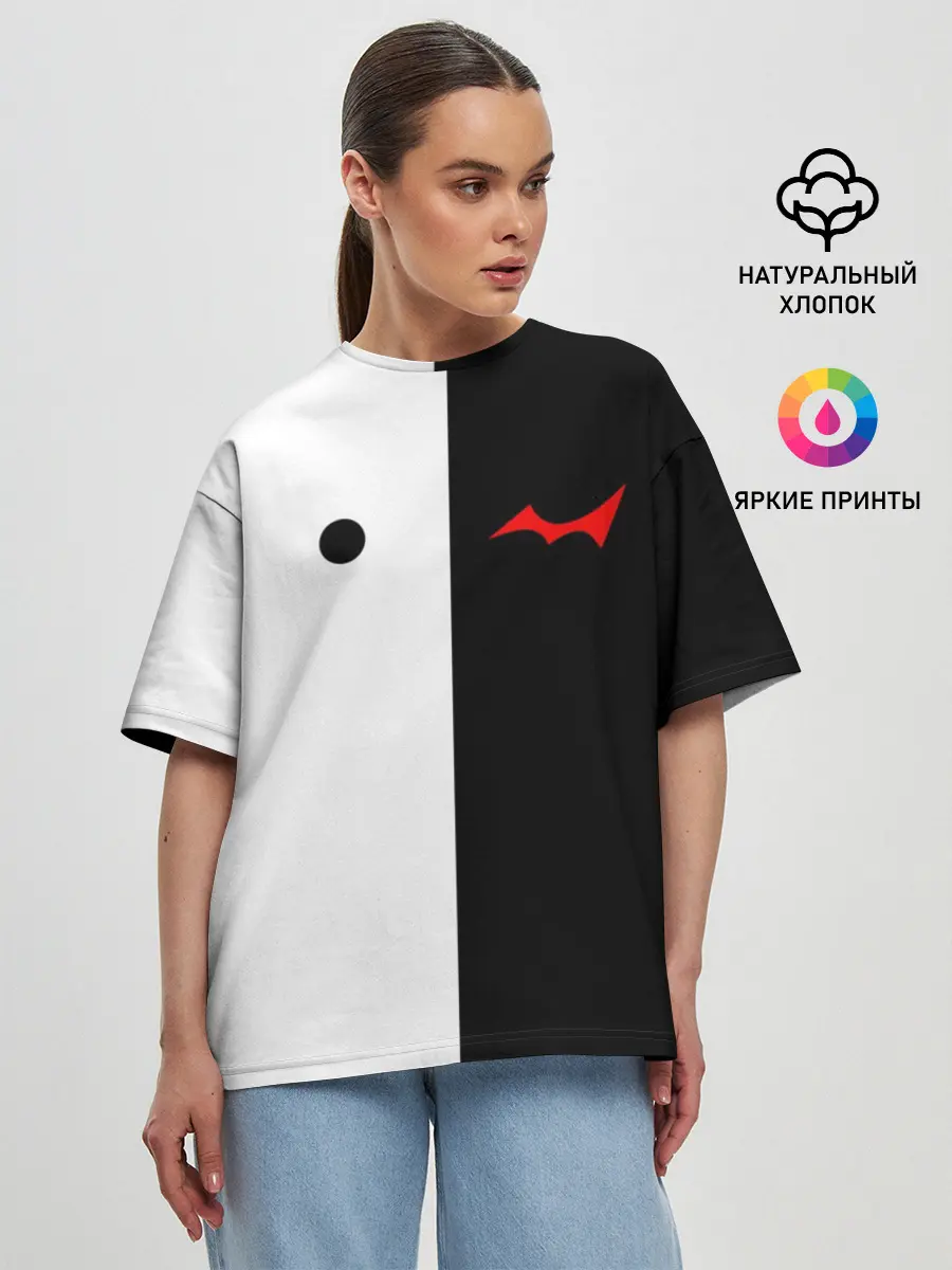Женская футболка оверсайз / MONOKUMA Eyes