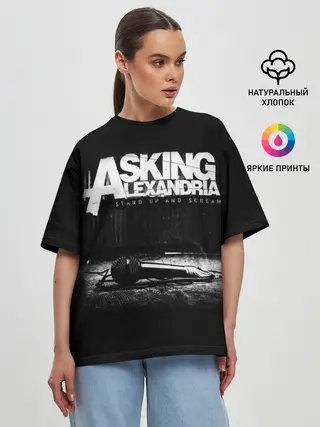 Женская футболка оверсайз / Asking Alexandria