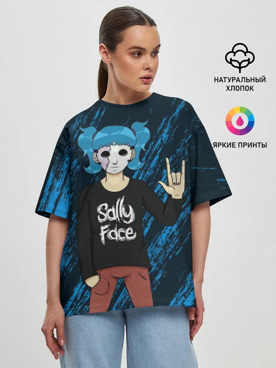 Женская футболка оверсайз / Sally Face по Року
