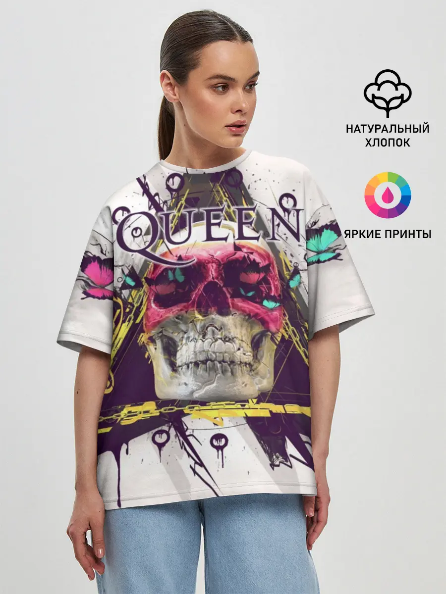 Женская футболка оверсайз / Queen