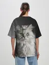 Женская футболка оверсайз / Кот и мышка