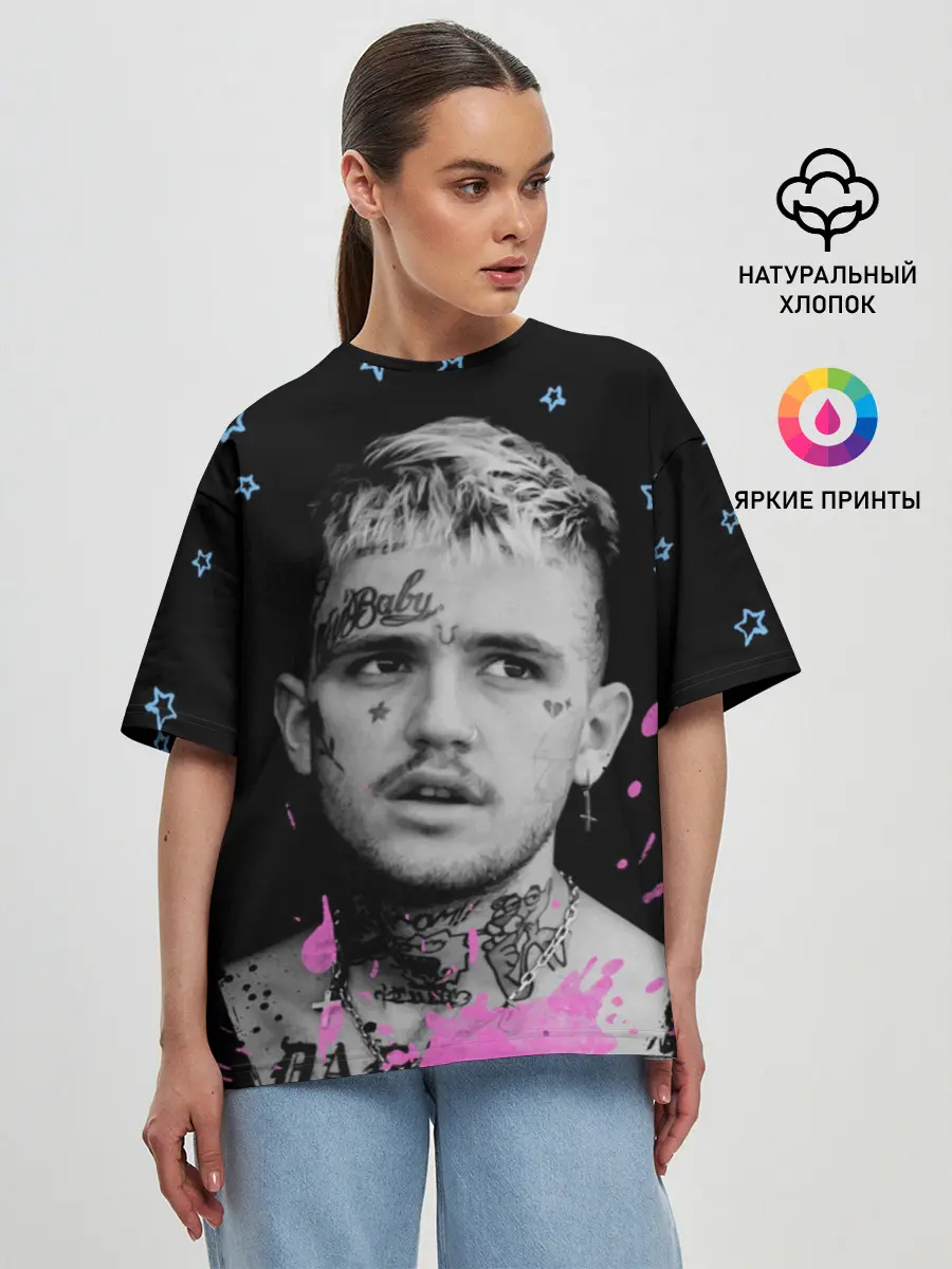 Женская футболка оверсайз / LIL PEEP - Runaway
