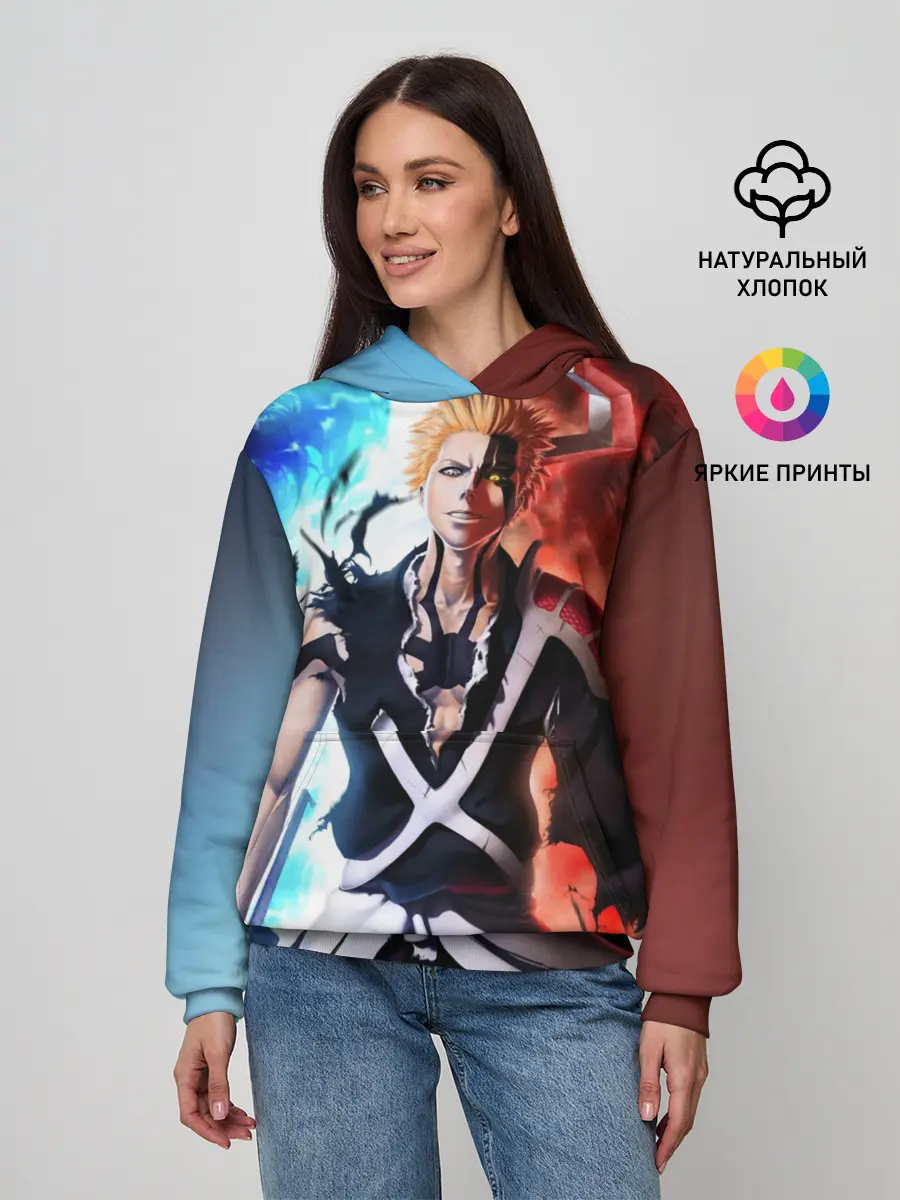 Женское худи / Блич лед и пламень