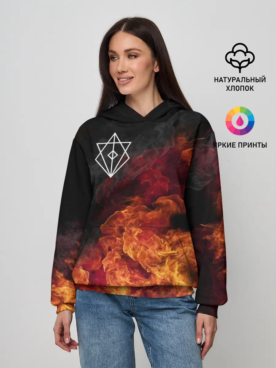 Женское худи / В огне