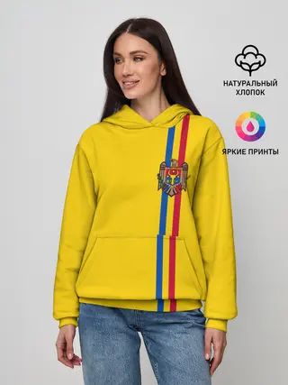 Женское худи / Молдавия, лента с гербом