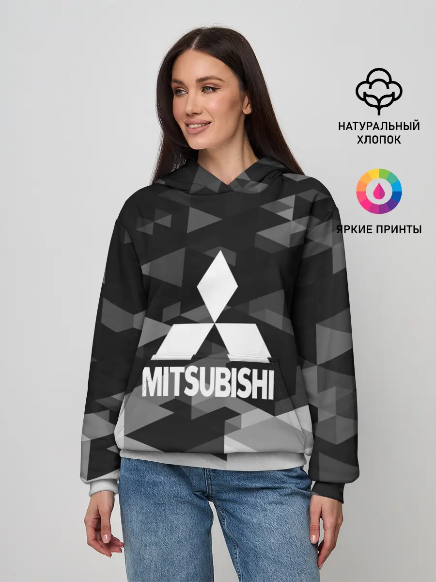 Женское худи / Mitsubishi sport geometry