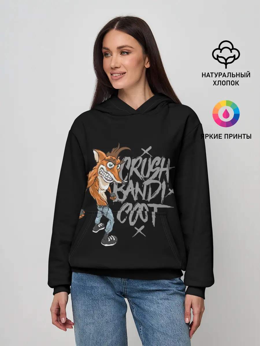 Женское худи / Crush Bandicoot 3d
