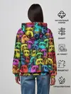 Женское худи / Разноцветные сердитые коты
