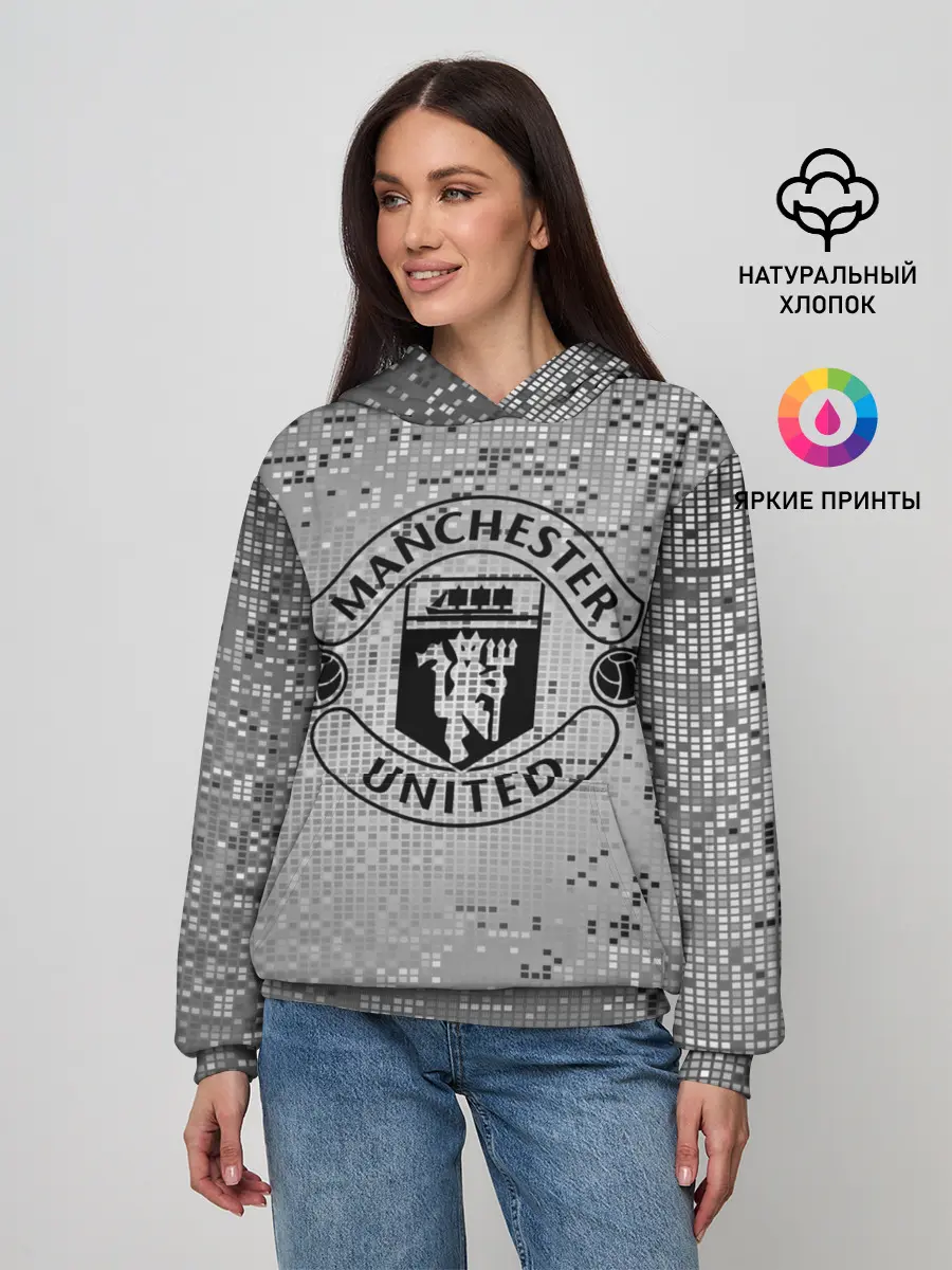Женское худи / Манчестер Юнайтед Pixels