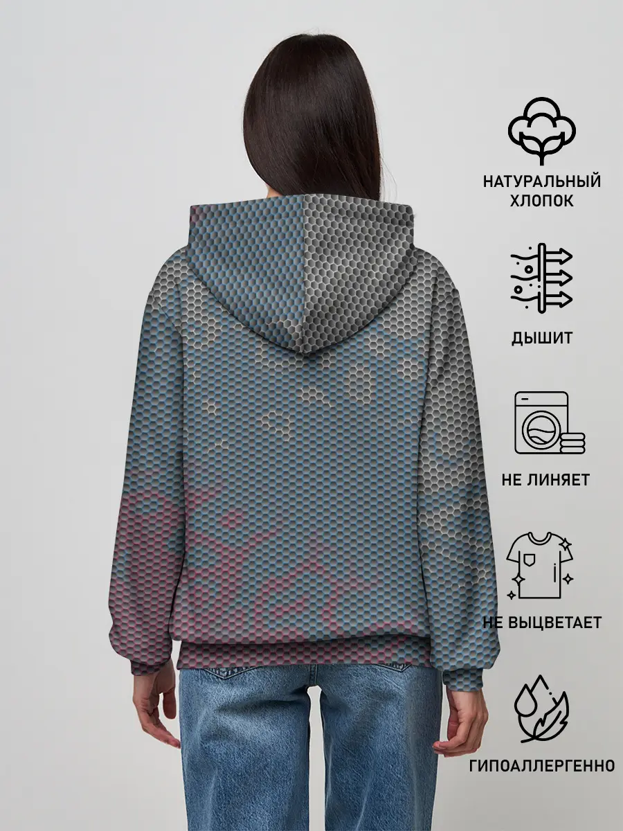 Женское худи / Hexagon Триколор