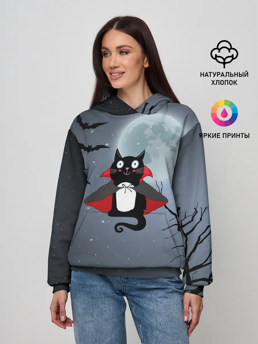 Женское худи / Котик-готик