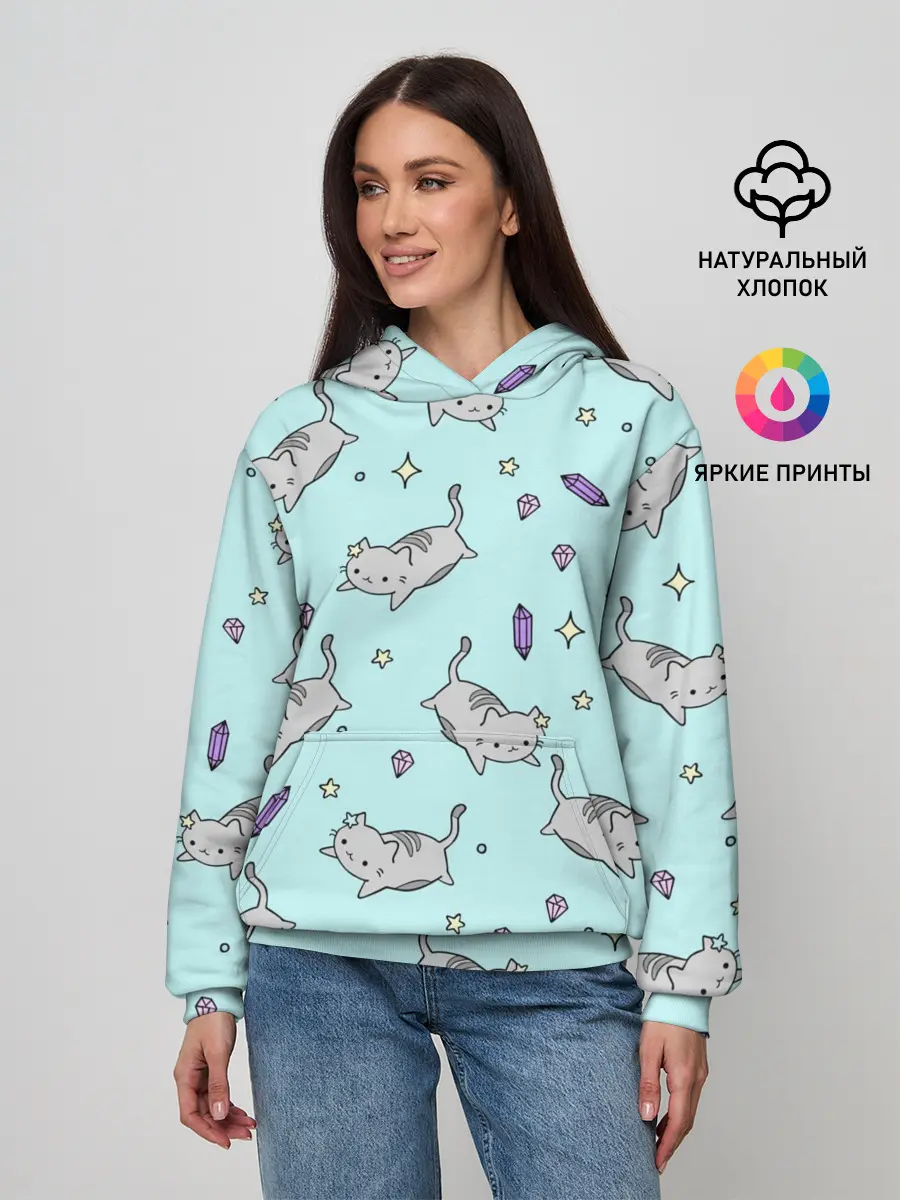 Женское худи / Кавайные котики