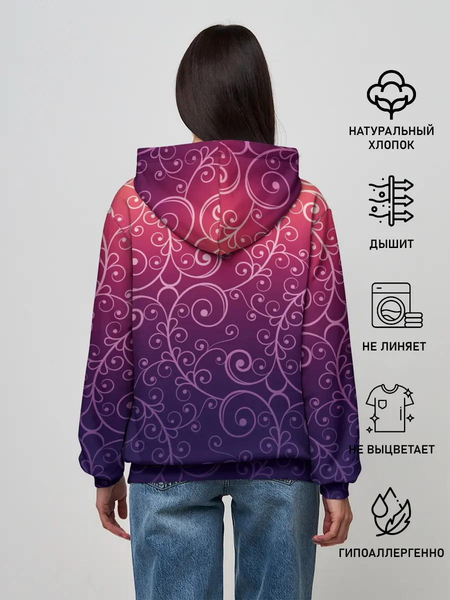 Женское худи / Цветочный узор