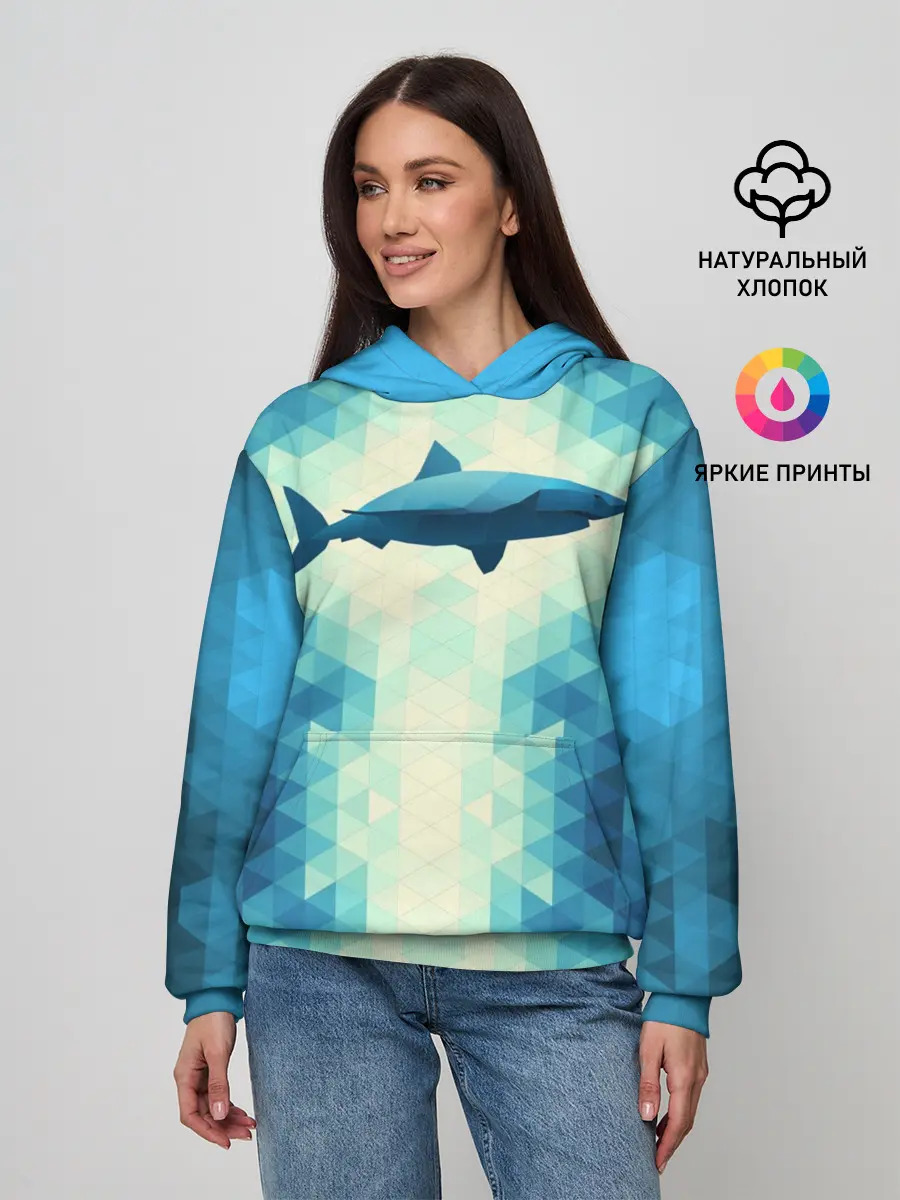 Женское худи / Акула
