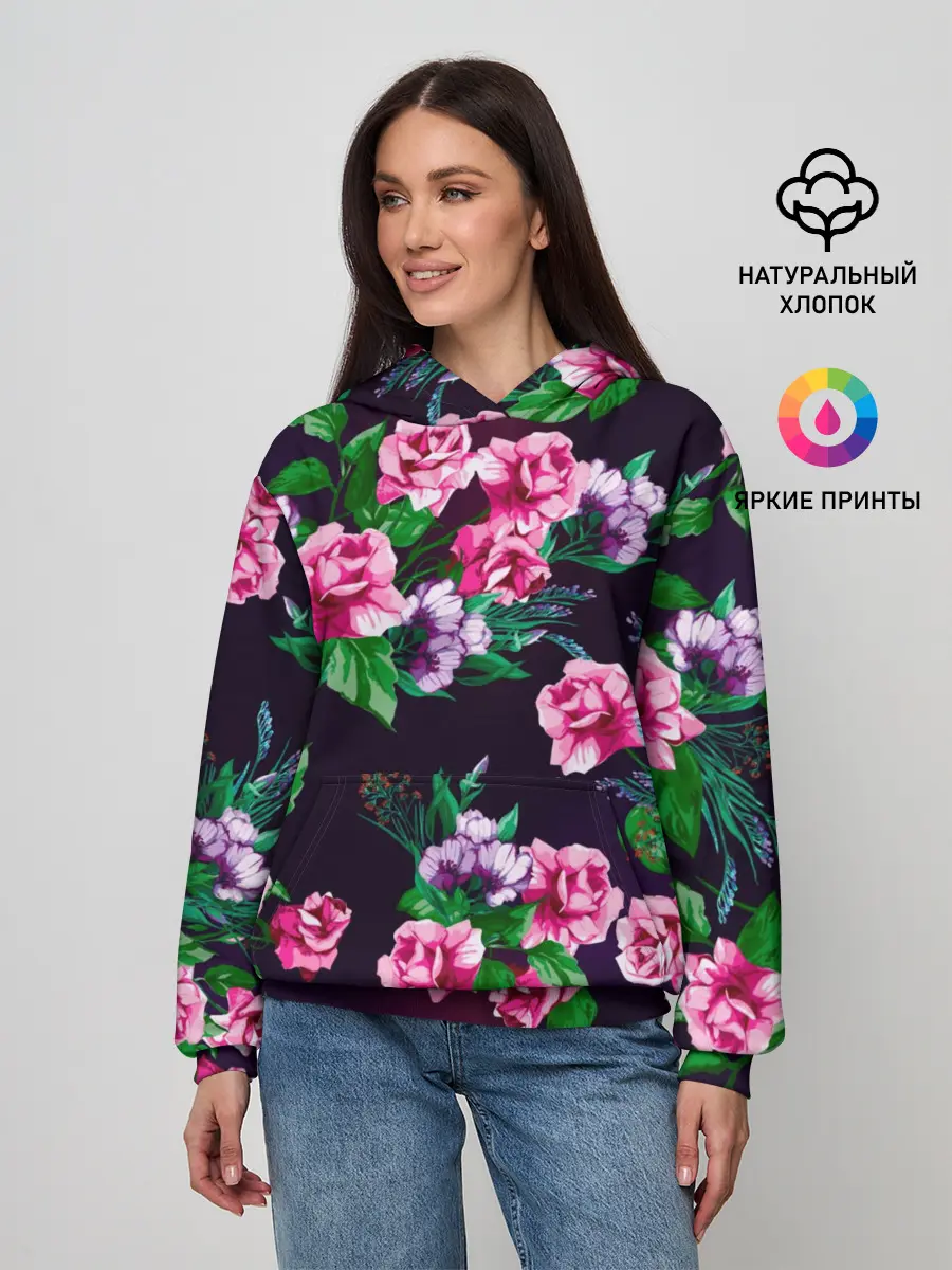 Женское худи / Розы