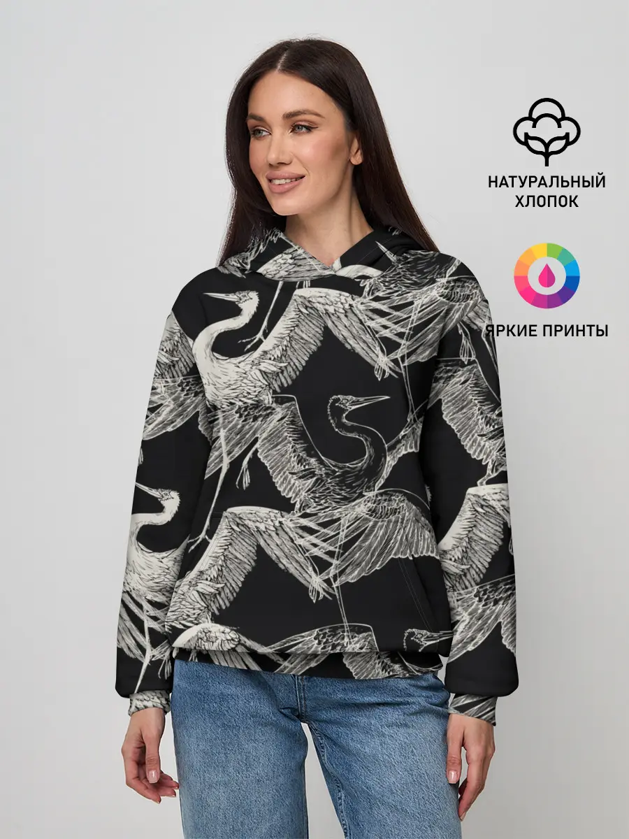 Женское худи / Белые Птицы