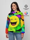 Женское худи / ВЕСЁЛЫЕ СМАЙЛИКИ.