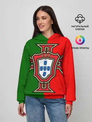 Женское худи / Сборная Португалии флаг