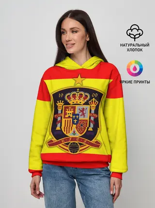 Женское худи / Сборная Испании флаг